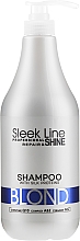 Shampoo mit Seide für blonde und graue Haare - Stapiz Sleek Line Blond Hair Shampoo — Bild N3
