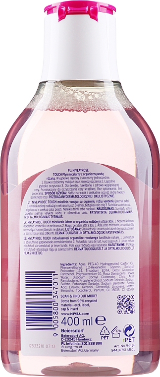 2-Phasiges Mizellen-Reinigungswasser mit Rosenwasser für alle Hauttypen - Nivea Make-up Expert — Bild N6