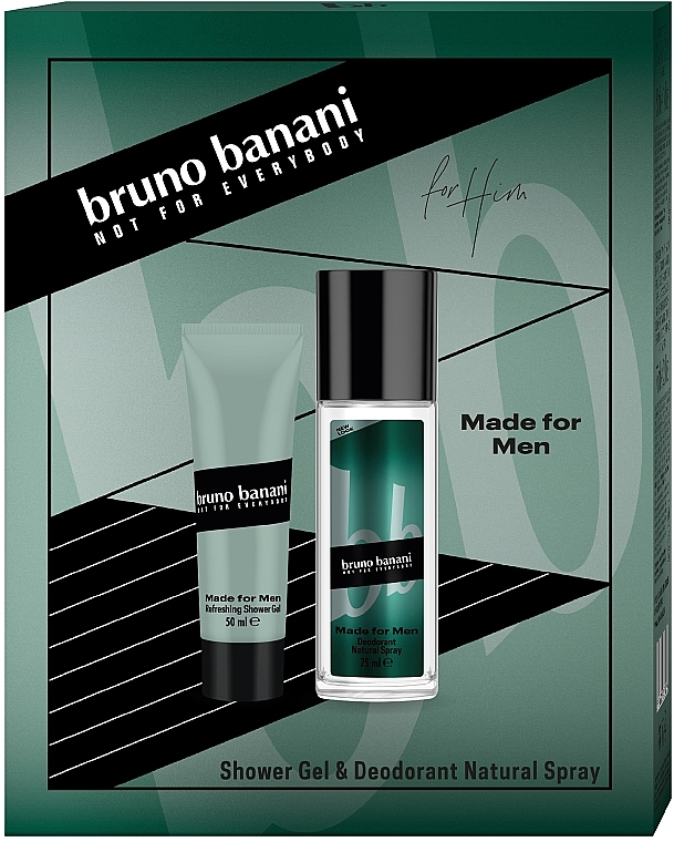 Bruno Banani Made For Men - Körperpflegeset (Körperspray 75 ml + Duschgel 50 ml) — Bild N1