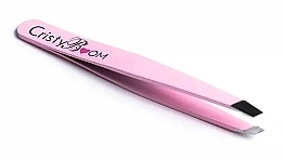 Augenbrauenpinzette, rosa - Cristyboom Cosmetics Professional Eyebrow Tweezers Pink — Bild N3