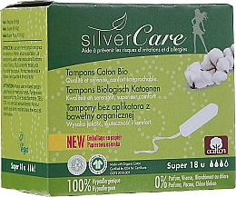 Düfte, Parfümerie und Kosmetik Tampons aus Bio-Baumwolle Super 18 St. - Masmi Silver Care