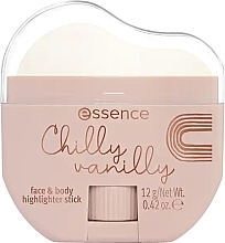 Düfte, Parfümerie und Kosmetik Highlighter für Gesicht und Körper - Essence Chilly Vanilly Face & Body Highlighter Stick 