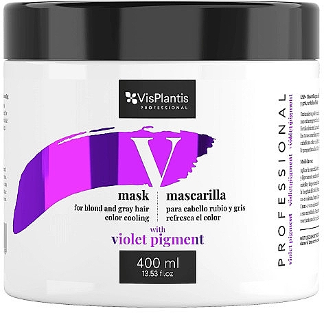 Leichte Haarmaske - Vis Plantis Mask For Blond and Gray Hair With a Cooling Color — Bild N1