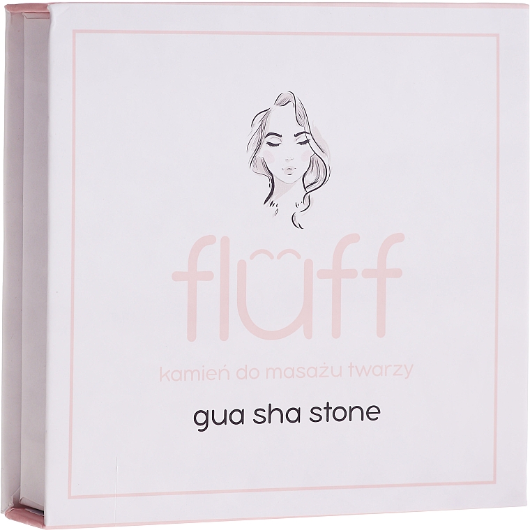 Stein für Gesichtsmassage aus rosa Quarz - Fluff Gua Sha Stone — Bild N1