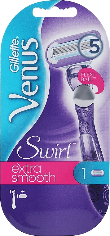 Rasierer mit 1 Ersatzklingen - Gillette Venus Swirl FlexiBall — Foto N1