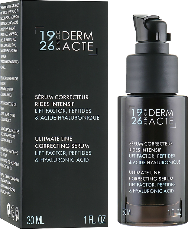 Anti-Falten Gesichtsserum mit Peptiden und Hyaluronsäure für klare und glatte Haut - Academie Derm Acte Ultimate Line Correcting Serum — Bild N1