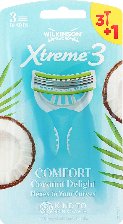 Einweg-Rasierer 4 St. - Wilkinson Sword Xtreme 3 Coconut Delight — Bild N1
