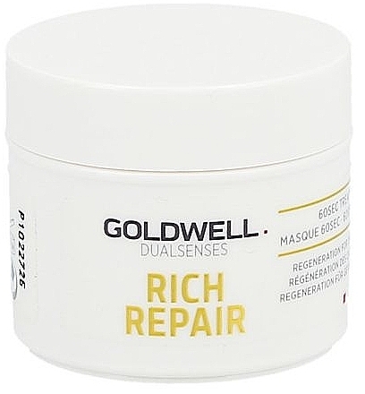 Regenerierende Maske für geschädigtes Haar - Goldwell Dualsenses Rich Repair 60sec Treatment