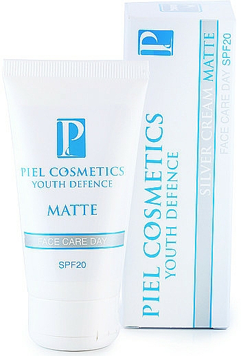 Schützende Anti-Aging Tagescreme mit Matt-Effekt - Piel Cosmetics Youth Defence Piel Cosmetics Silver Cream Matte Face Care Day — Bild N1