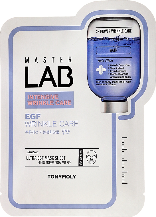 Anti-Falten Tuchmaske - Tony Moly Master Lab Intensive Wrinkle Care EGF Face Mask Sheet — Foto N1