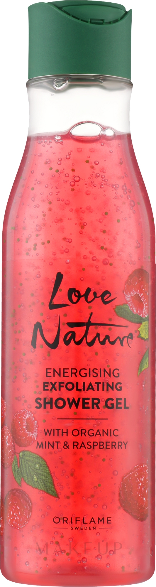 Peeling-Duschgel Minze und Himbeere - Oriflame Love Nature Energising Exfoliating Shower Gel — Bild 250 ml