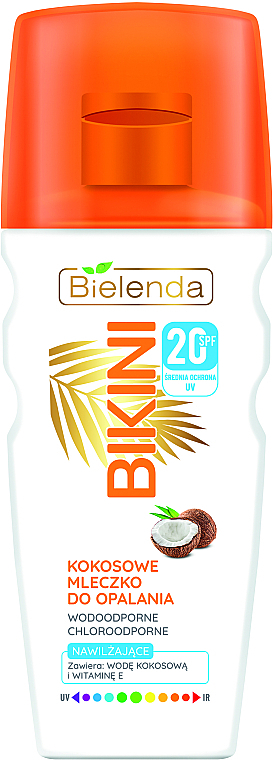 Kokosmilch zum Sonnenbad SPF 20 - Bielenda Bikini Coconut Sun Lotion SPF 20 — Bild N1