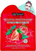 Düfte, Parfümerie und Kosmetik Tiefenreinigende Tuchmaske für Gesicht mit Erdbeere und Minze - Freeman Feel Beautiful Pore Cleansing Sheet Mask