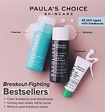 Gesichtspflegeset - Paula's Choice Breakout-Fighting Bestsellers Kit (Normalisierender Reiniger 30ml + Flüssiges Peeling 30ml + Gesichtsbooster 5ml) — Bild N2