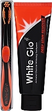 Zahnpflegeset - White Glo Charcoal Deep Stain Remover Toothpaste (Zahnpasta 150ml + Zahnbürste) — Bild N2