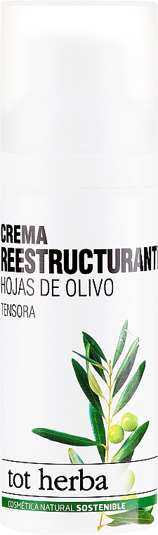 Feuchtigkeitsspendende Gesichtscreme - Tot Herba Crema Restructuring Cream of Olive Leaves — Bild N1