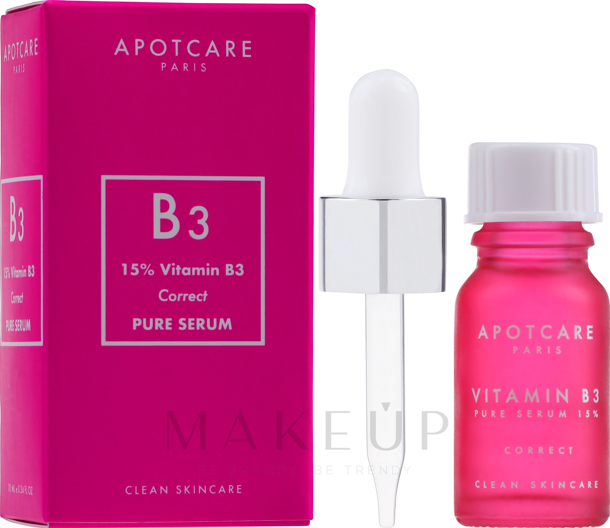 Ausgleichendes Gesichtsserum gegen Rötungen mit Vitamin B3 - APOT.CARE Pure Seurum Vitamin B3 — Bild 10 ml