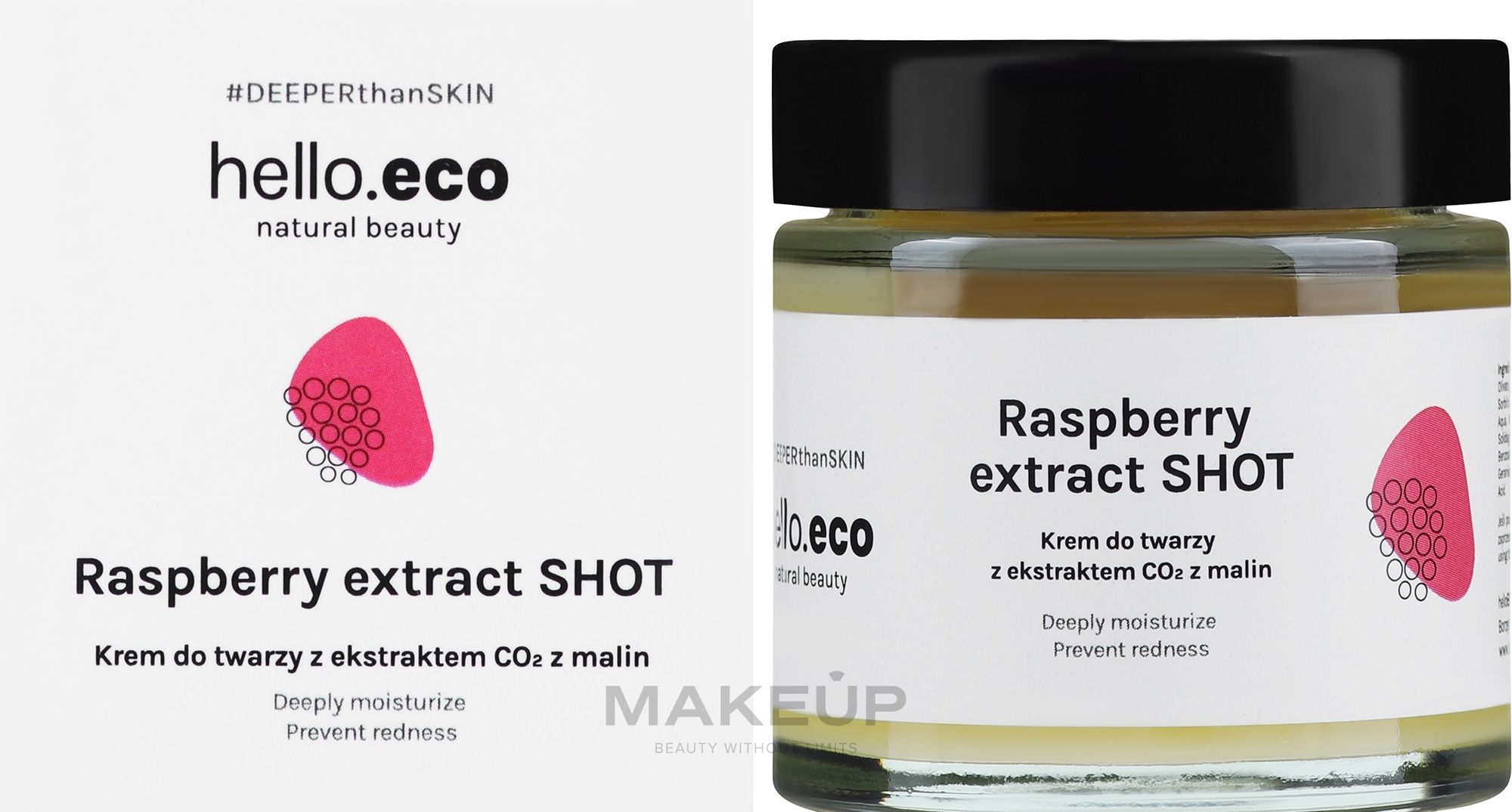 Gesichtscreme Himbeeren - Hello Eco Raspberry Face Cream — Bild 50 ml