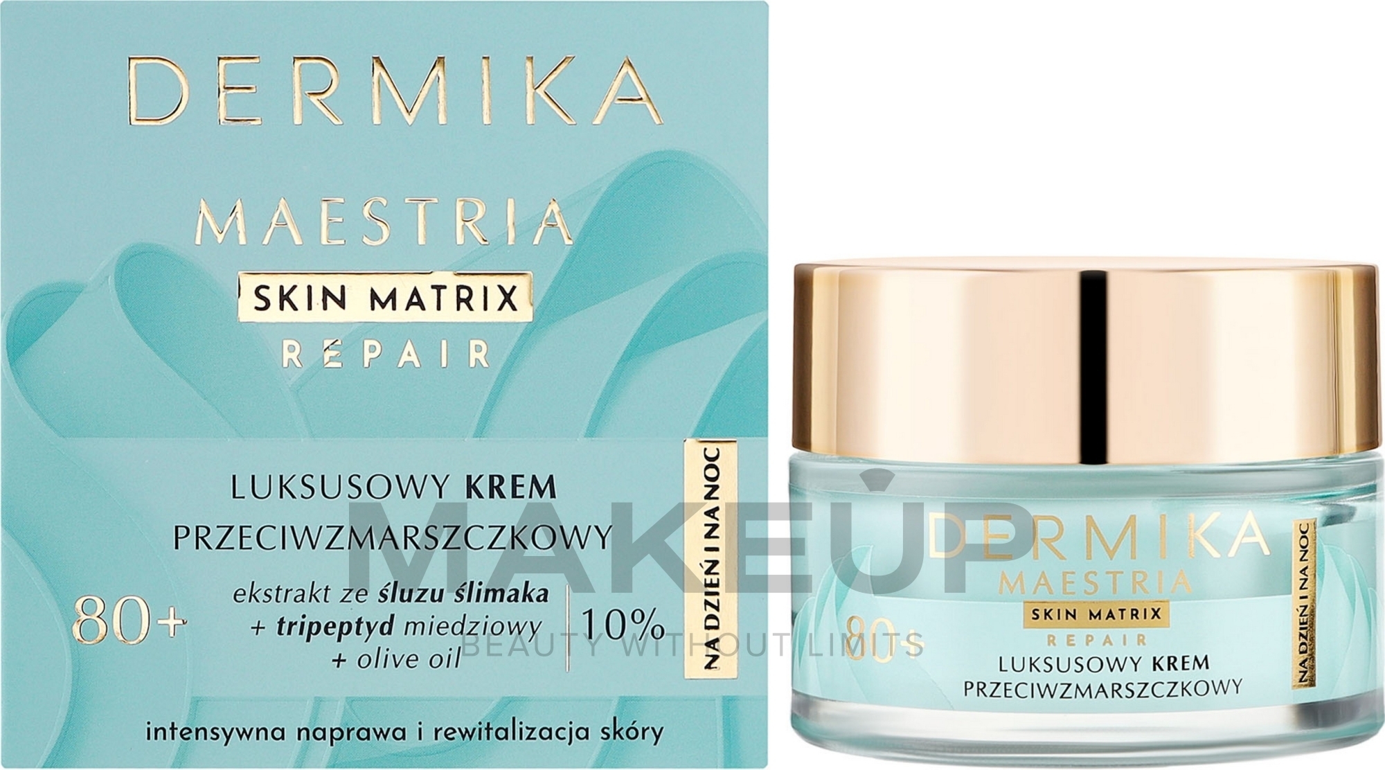 Luxuriöse Anti-Falten-Creme für Tag und Nacht für reife Haut 80+ - Dermika Maestria Skin Matrix — Bild 50 ml