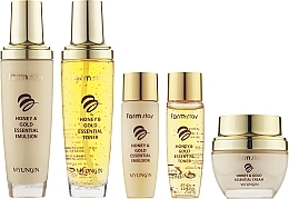 Set - FarmStay Honey & Gold Essential Skin Care 3set (toner/130+30ml + emulsion/130+30ml + cr/50ml) — Bild N2