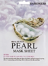 GESCHENK! Tuchmaske für das Gesicht mit Perlenextrakt - Beauadd Baroness Mask Sheet Pearl — Bild N1