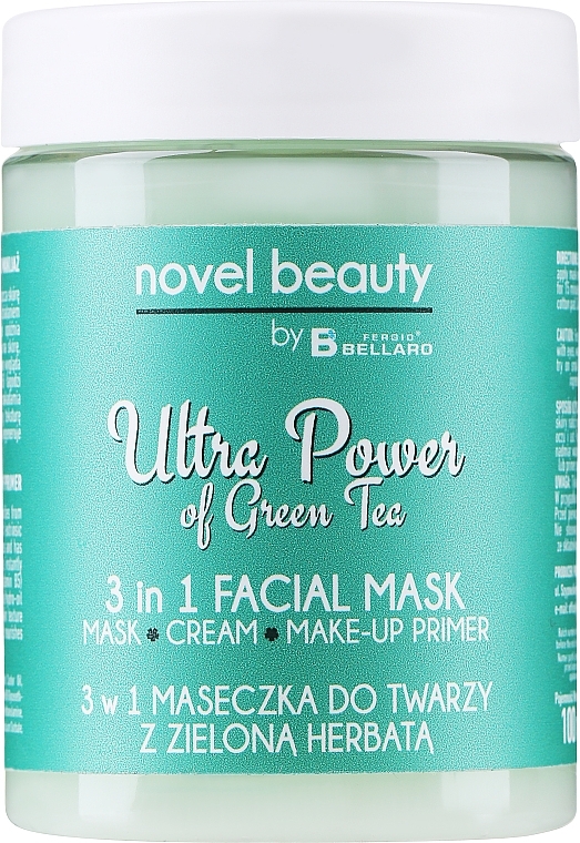 3in1 Gesichtsmaske mit grünem Tee - Fergio Bellaro Novel Beauty Ultra Power Facial Mask — Bild N1