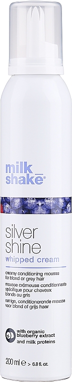 Cremiger Schaum gegen Gelbstich für blondes Haar - Milk Shake Silver Shine Whipped Cream — Foto N1