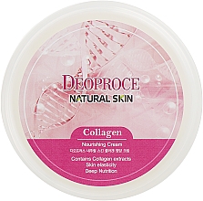 Regenerierende Anti-Aging-Gesichtscreme mit Kollagen, Hyaluronsäure und Vitamin E - Deoproce Natural Skin Collagen Nourishing Cream — Bild N3