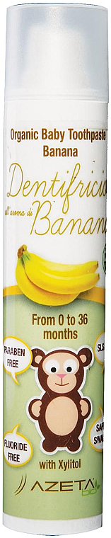 Zahnpasta für Kinder mit Bananengeschmack - Azeta Bio Organic Tooth Paste Banana — Bild N1