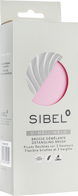 Haarbürste rosa - Sibel D-Meli-Melo Detangling Brush — Bild N5