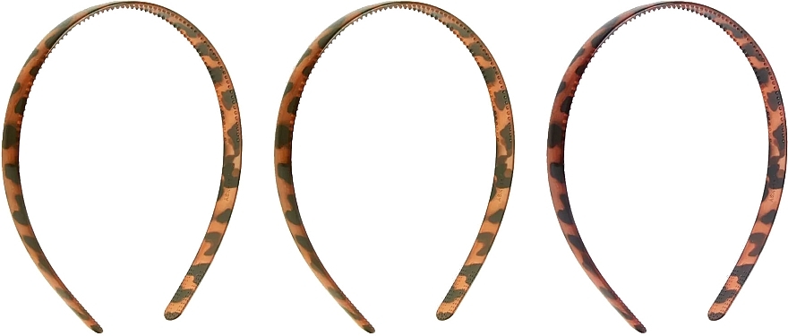 Haarreif 3 St. Leopardenmuster - Revolution Haircare Tortoiseshell Skinny Headband — Bild N1