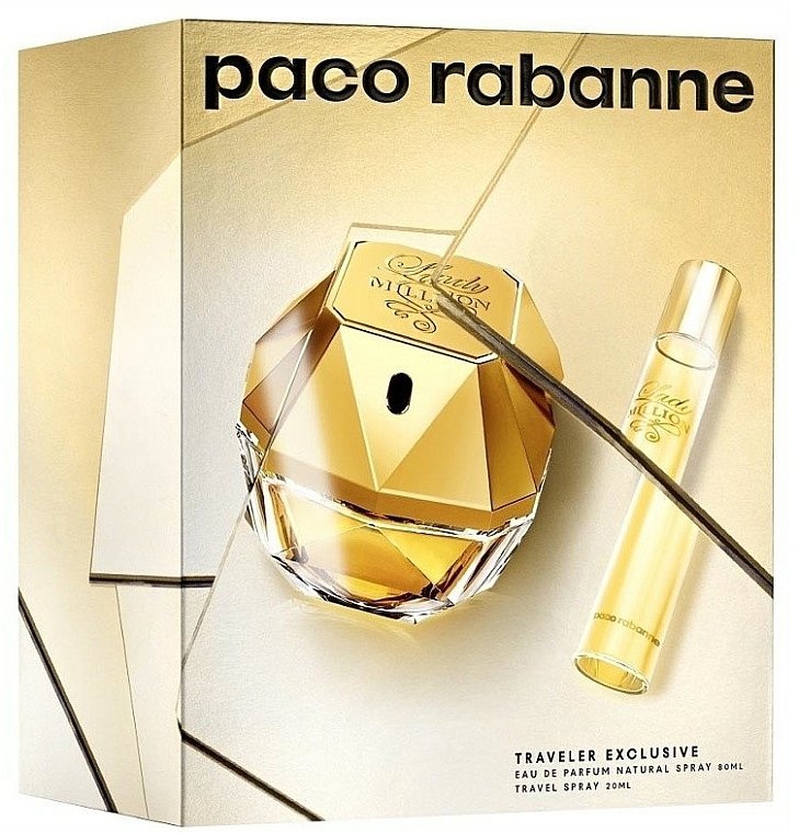 Paco Rabanne Lady Million Traveler Exclusive - Duftset (Eau de Parfum 80ml + Eau de Parfum 20ml) — Bild N1