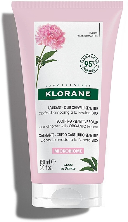 Beruhigender Haargel-Conditioner gegen Reizungen mit Pfingstrose - Klorane Soothing and Anti-Irritating Gel Conditioner