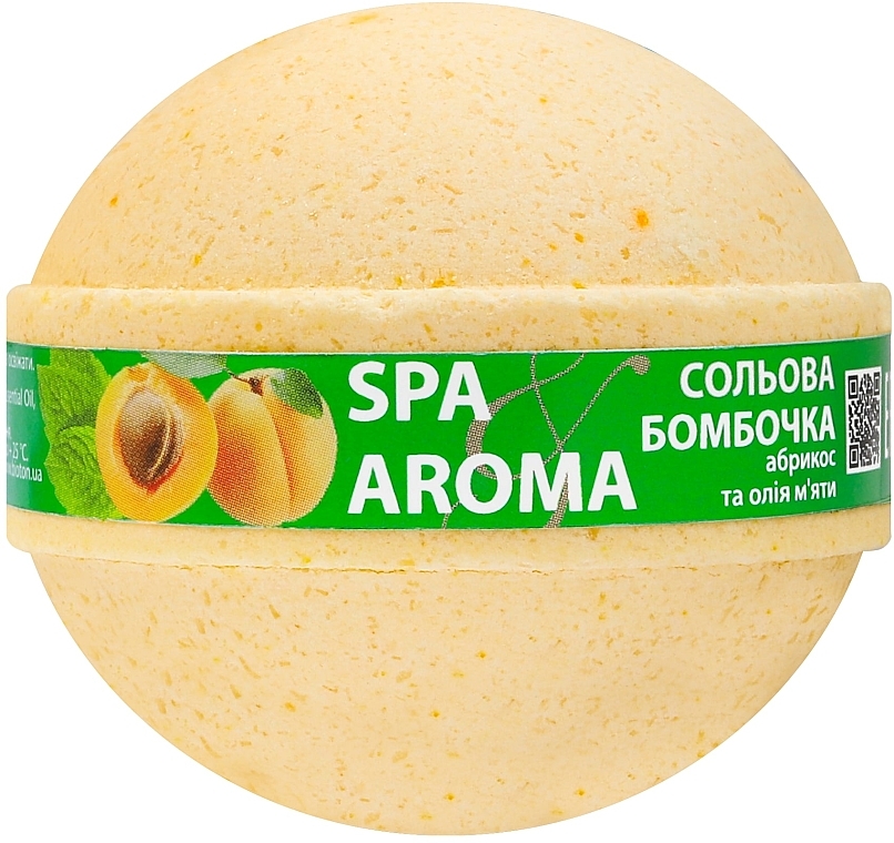 Badebombe aus Salz Aprikosen- und Minzöl - Bioton Cosmetics Spa & Aroma Bath Bomb — Bild N1