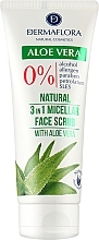 Düfte, Parfümerie und Kosmetik Mizellen-Gesichtspeeling - Dermaflora Aloe Vera Natural 3 in 1 Micellar Face Scrub