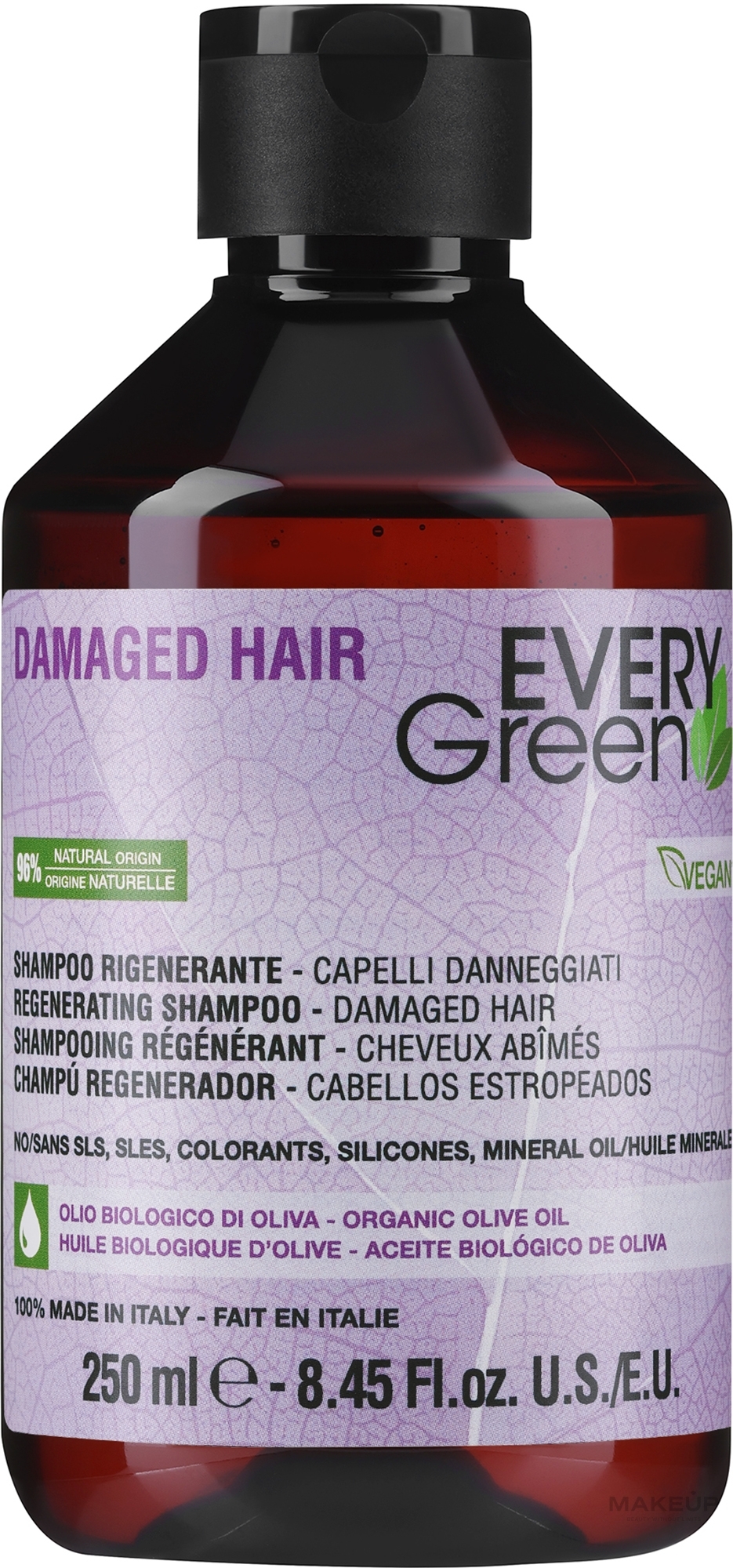 Regenerierendes Shampoo - EveryGreen Damaged Hair Shampoo — Bild 250 ml