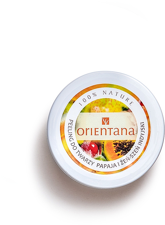Creme-Peeling für das Gesicht mit Papaya und indischer Ginseng - Orientana Natural Cream Face Scrub Papaya