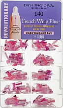 Nageltips French Wrap - Dashing Diva French Wrap Plus Double Wide Pink Palette 140 Tips 14 Sizes — Bild N1