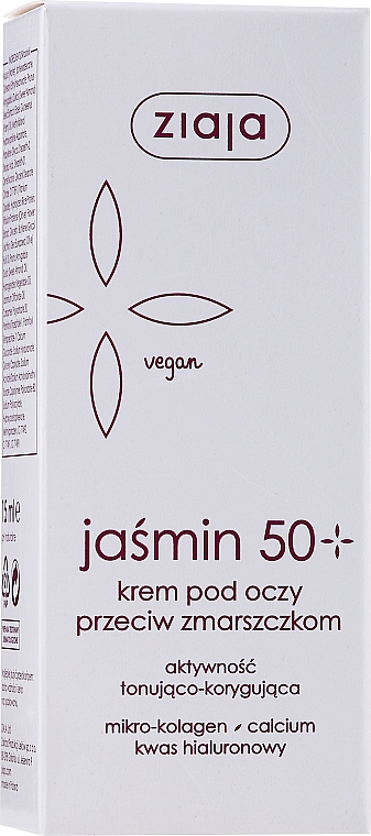 Anti-Falten Augencreme 50+ - Ziaja Jasmine Eye Cream — Bild N2