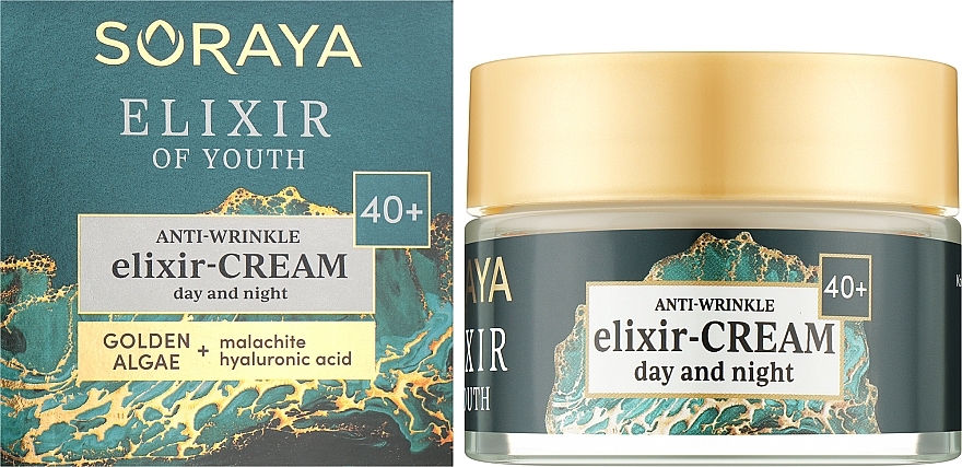 Anti-Falten Elixiercreme für Tag und Nacht mit Goldalgen und Hyaluronsäure - Soraya Youth Elixir Anti Wrinkle Cream-Elixir 40+ — Bild N2