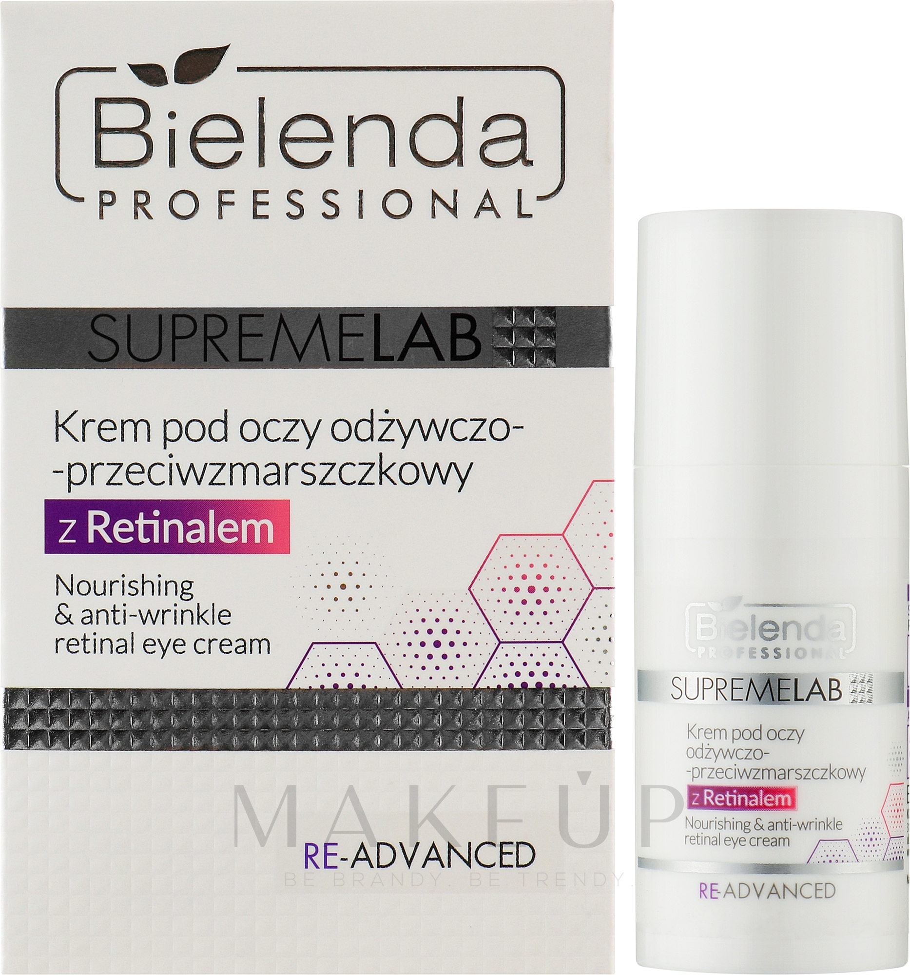 Augencreme mit Retinol - Bielenda Professional Supremelab Re-Advanced Nourishing & Anti-Wrinkle Eye Cream — Bild 15 ml