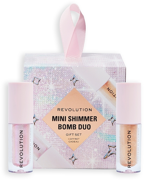 Lippenset - Makeup Revolution Mini Shimmer Bomb Duo Gift Set (Lipgloss 2x1.4ml) — Bild N1