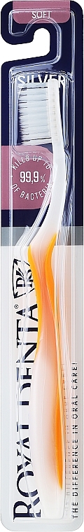 Zahnbürste weich mit Silber-Nanopartikeln orange - Royal Denta Silver Soft Toothbrush — Bild N1