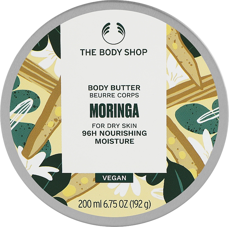 Körperbutter für trockene Haut mit Moringa - The Body Shop Body Butter Moringa For Dry Skin 96H Nourishing Moisture — Bild N1