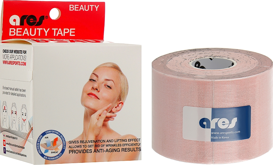 Kinesio-Band Beige Pink - Ares Beauty Kinesio Tape Beauty Gentle — Bild N2