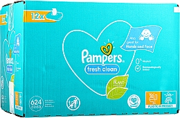 Düfte, Parfümerie und Kosmetik Feuchte Babytücher Baby Fresh Clean 12x52 St. - Pampers