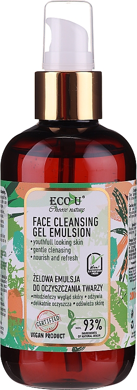 Reinigende Gel-Emulsion für das Gesicht - Eco U Face Cleansing Gel Emulsion