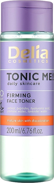 Straffendes Gesichtswasser mit Retinol und Hyaluronsäure - Delia Cosmetics Tonic Me — Bild N1