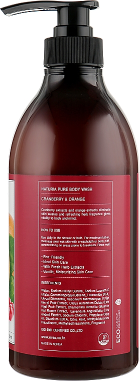 Duschgel mit Preiselbeere und Orange - Naturia Pure Body Wash Cranberry & Orange — Bild N4