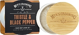 Rasierseife + Keramikschale  - Scottish Fine Soaps Thistle & Black Pepper Shave Soap & Bowl — Bild N1